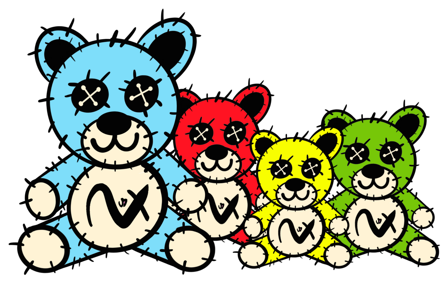 Krummy Bearz Sticker + Digital Art