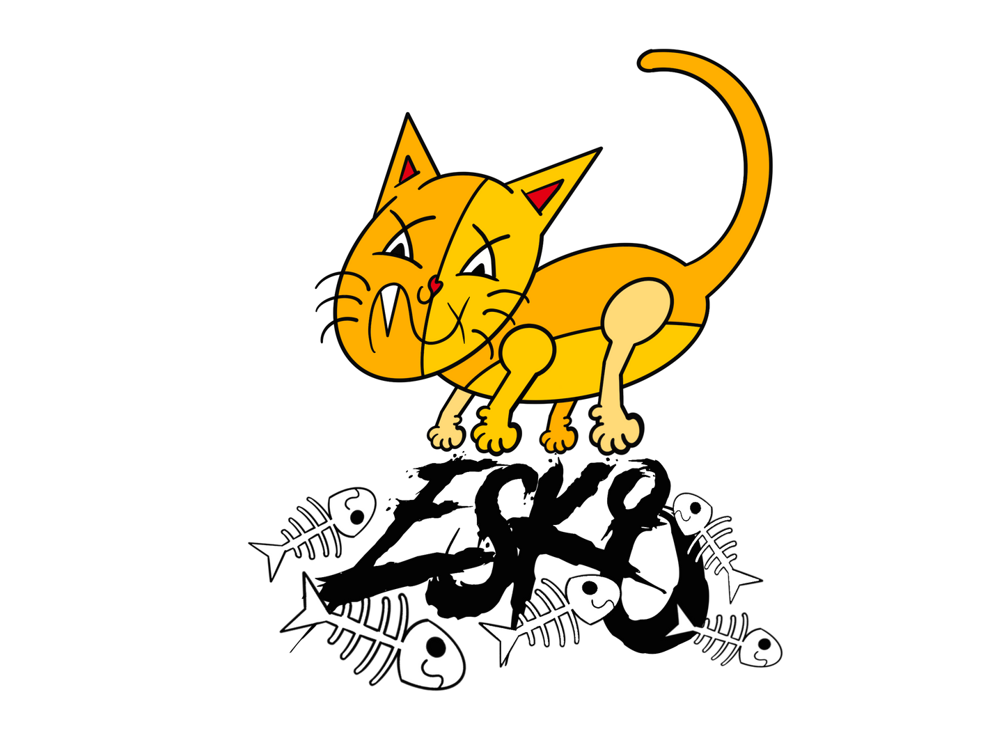Katz ESK8 2 Sticker + Digital Art
